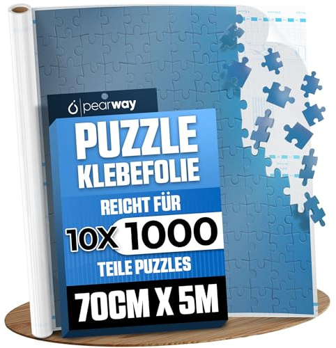 pearway - Pellicola adesiva puzzle, puzzle, trasparente, puzzle, autoadesiva, con puzzle, per proteggere i puzzle
