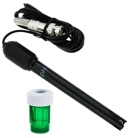 QZCX Wasserqualität Tester, PH-Elektrode Sensor Sonde 300cm Kabel Wasseranalysator PH-Meter for Aquarium Hydrokultur