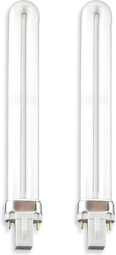 2PCS Fluorescent Light Tubes,11W G23 2-Pin Compact Fluorescent Lamp,2Pin Stick Fluorescent Light Bulb,Brightening White 4000K 900LM,AC 220 U-Shaped Energy Saving CFL Light Tube,for Desk Lamp,Bedroom