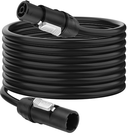 XMSJSIY PowerCON True1 - Cavo di prolunga di alimentazione CA da 2 m | 12AWG 15A PowerCON True1 3-Pin Maschio a Femmina Cavo di Alimentazione Filo IP65 Impermeabile per Schermo LED Luce di Fase