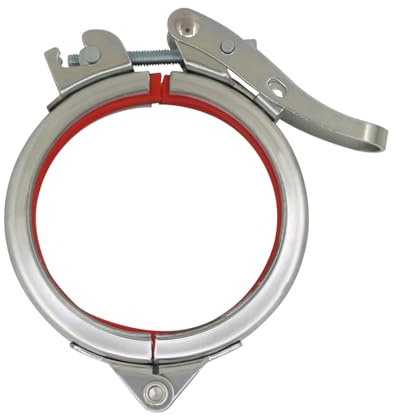 Morsetto per tubi in ferro zincato a sgancio rapido fascetta chiusura rapida bloccaggio metallica regolabile per serbatoio ventilazione autobloccanti serratubo scarico bidoni coperchio (ID 150mm)