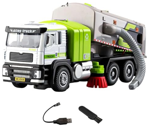 YROHGKPN Giocattolo divertente spazzatrice stradale, costruzione robusta, gioco divertente per bambini, abilità motorie, spazzatrice, apprendimento manuale
