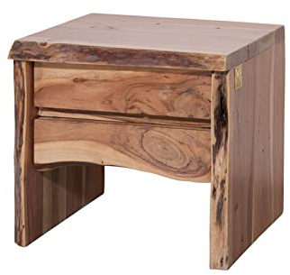 MASSIVMOEBEL24.DE | Nachttisch Akazie 45x40x45 Natur lackiert Pure Acacia #311 modern