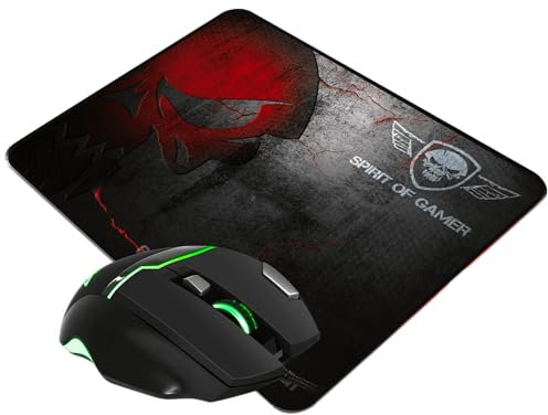 Spirit Of Gamer Souris Filaire Elite-M10 + Tapis (Noir)