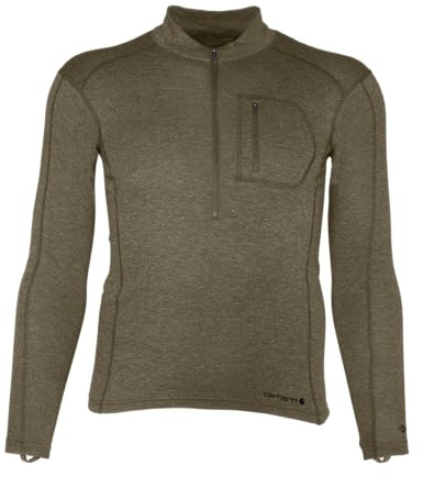 Carhartt Base Force Tech Herren Thermo-Unterziehshirt mit Viertelreißverschluss
