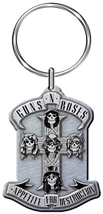 Guns N' Roses Schlüsselring Keychain Appetite for Destruction Band Logo offiziell