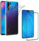 PHONILLICO Coque pour Huawei P30 Pro + Verre Trempé Integral Bord Noir Film Protection Ecran - Housse Etui Gel TPU Silicone Transparent Souple Anti Choc - Vitre Resistant