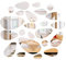 EQLEF Adesivo Specchio Set forma di ciottoli, adesivo decorativo smontabile acrilico fai da te a nastro per soggiorno camera da letto (24 pezzi)