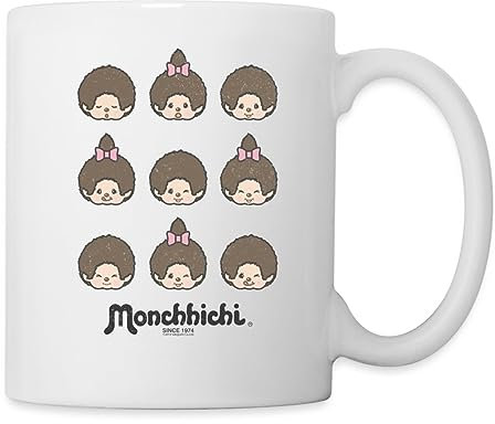 Spreadshirt Monchhichi Gesichter Emotionen Tasse, One size, Weiß