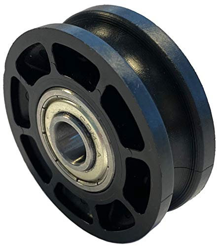 Seilrolle 50, Durchmesser Ø 52 mm, für Seile bis zu Ø 8 mm mit doppeltem Kugellager mit Distanzring - Made in Germany