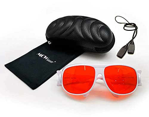 MCWlaser Laser Schutzbrille Brille 190-540nm Laser Safety Goggles Glasses OD7+ For UV light Violet Blue Green Laser 405nm 445nm 450nm 473nm 532nm Absorption Type EP-3 Style 1