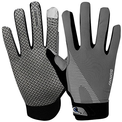 FakeFace Touchscreen-Fahrradhandschuhe,Sommer-UV-Schutz Sonnenhandschuhe Herren Damen rutschfeste Vollfinger Handschuhe Sport Laufenhandschuhe für Motorrad Fahrrad Camping Wandern Outdoor