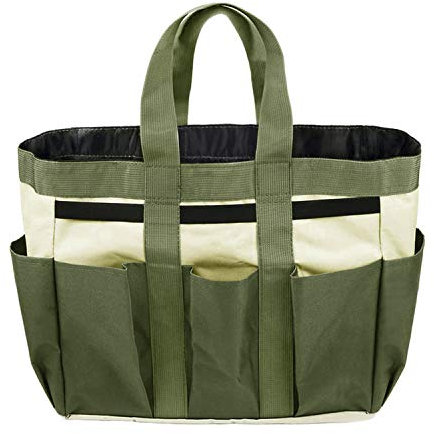 Sac à Outils de Jardin en Oxford Sac de Rangement pour kit de Outils Jardinage Sac Fourre-tout Pliable Portable Sac de Transport à Outils de Plantation avec Multi-poches Extérieur Pelouse Jardin