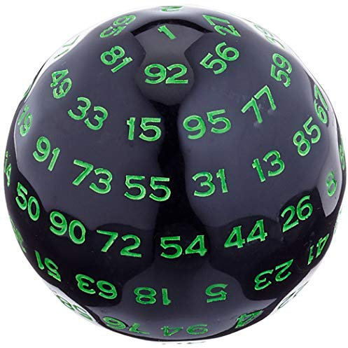Dice4friends 70751 - Würfel D100 Black/Green