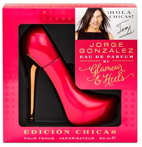 Jorge González EDICIÓN CHICAS 50 ml | Eau de Parfum, Damenduft, Duft für Frauen, Feminin, Orangenblüten, Patschuli, Kaschmir, Duft im High Heel Flakon, Geschenkidee für Damen