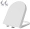 Mass Dynamic D-Form WC-Sitz, Absenkautomatik mit Easy Top Fix, Ein-Knopf-Schnellverschluss zur Reinigung, langlebiges Urea-Formaldehyd-Material, Weiß (Signature-Serie)