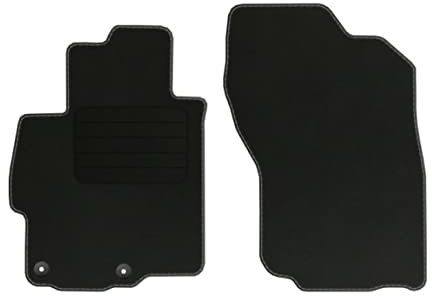Velourmatten für Mitsubishi Lancer Sportback VIII Bj. 2007-2017 Basic VORNE runde Befestigungen Mit Absatzschoner Passform Neu Veloursfussmatten Automatten
