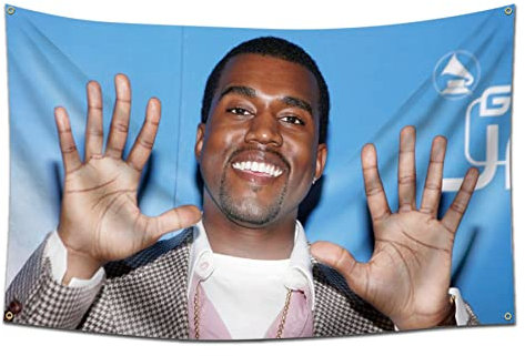The Old Kanye Flagge West Music Wandteppich, 91 x 152 cm