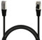 Waytex 33825 Câble Ethernet Réseau RJ45 Cat 6a S/FTP 500MHz Blindé 100% cuivre LSZH Sans Halogène - Compatible PC, Imprimante, Box, Routeur, Switch réseau, Consoles de jeux, TV – 1m, Noir