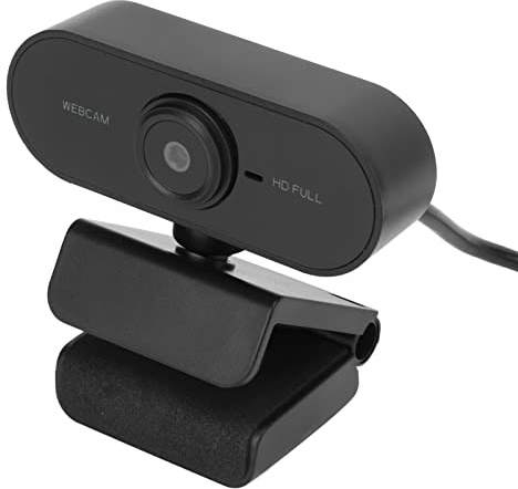 VBESTLIFE Videocamera Web 1080P, Webcam HD con Microfono, Videocamera per Computer USB Plug And Play Videocamera Live di Classe Online per Conferenze e Videochiamate