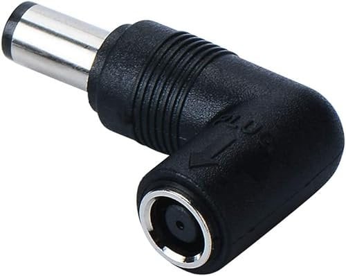 7.4 mm to 7.4 mm Right Angle 90-degree Power Adapter Connector Converter for Hp Pavilion Probook Elitebook Envy Compaq Presario Laptop AC Charger Cord