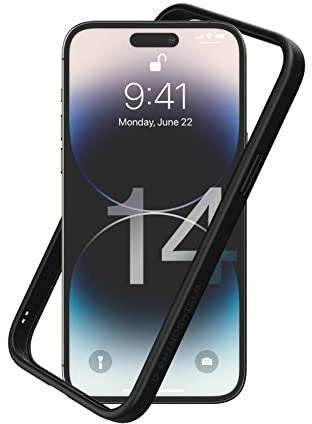 RhinoShield Bumper Case kompatibel mit [iPhone 14 Pro Max] | CrashGuard NX - Stoßdämpfende Schutzhülle im schlanken Design - 3.5 Meter Fallschutz - Schwarz