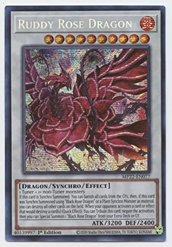 Ruddy Rose Dragon – MP22-EN077 – Prismatic Secret Rare – 1. Auflage