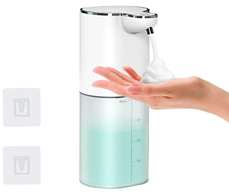 Automatischer Seifenspender Wand, Dalugo 400ml Wiederaufladbar Seifenspender Schaum Wandmontage mit 4 einstellbare Stufen, IPX5 Wasserdicht Elektrischer Seifenspender für Küche und Badezimmer
