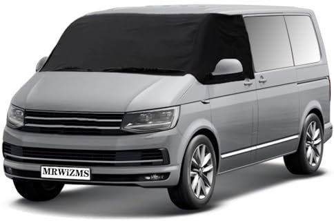 Frontscheibenabdeckung für VW T6, Windschutzscheibenabdeckung, 600D Dickes Oxford Tuch Anti ultraviolett, Anti Schnee, Staubdicht, Verdickt aktualisierte VW Windschutzscheibenabdeckung (VW T6)