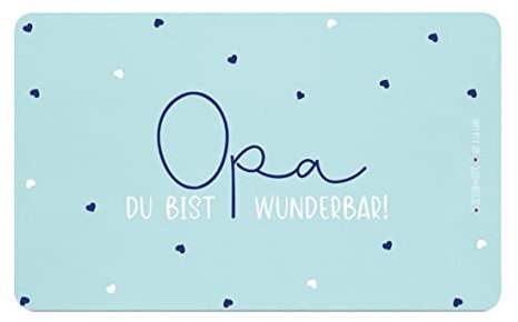 Frühstücksbrettchen Opa wunderbar, Brettchen 23x14cm, Großvater