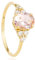 Ring aus 18-karätigem Gold mit Morganit-Stein, ovale Form, 22