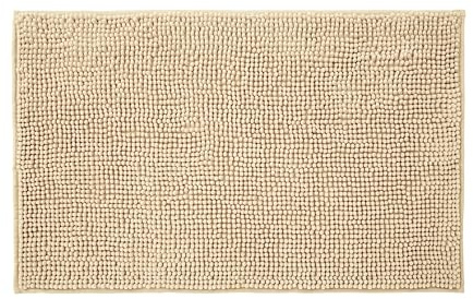 Allure Bobble Chenille Bath Mat Non Slip 50 x 80cm - Soft, Absorbent, Easy Care (Stone)
