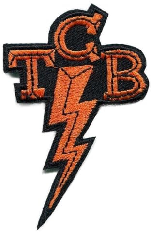 hotrodspirit - Patch TCB für Fans des King Elvis Presley 8 x 5 cm zum Aufbügeln, Rock