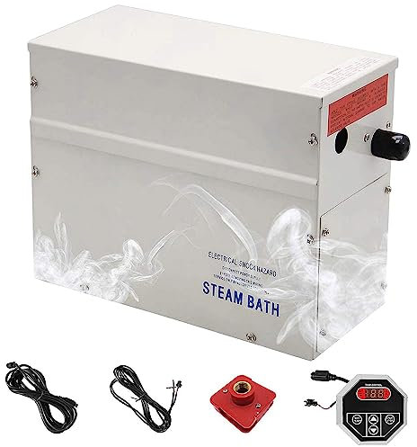 3-21KW Générateur De Vapeur Douche Générateur De Vapeur Sauna pour Hammam Douche À Vapeur Et Bains De Vapeur Appareil À Vapeur Privé Et Commercial,10.5KW