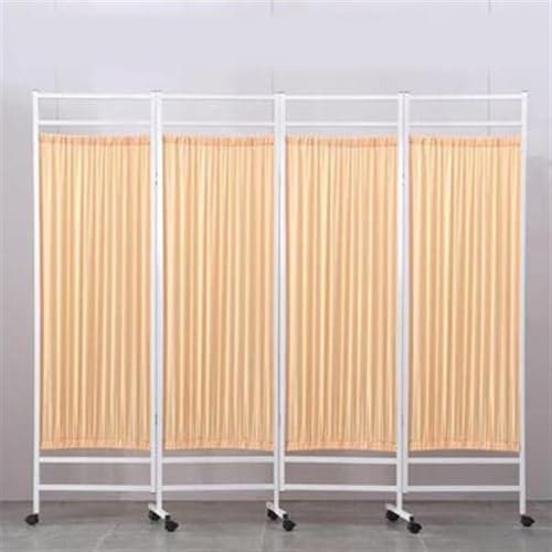 Stellwand Sichtschutz - Sichtschutz Faltbar, Medizinischer Sichtschutz, 4 Paneele, Medizinischer Sichtschutz Mit Rollen, Klappbarer Und Rollbarer Raumteiler