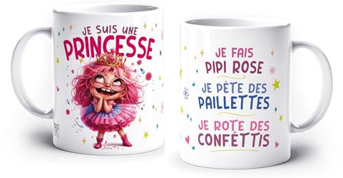 France Mug - 'Je Suis Une Princesse' - (Collection Princesse) - Café Thé Idée Cadeau Original Anniversaire Humour Fantaisie Ami Collègue Famille