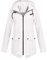 Veste de course légère et imperméable pour femme - Grandes tailles - Capuche imperméable - Veste de transition respirante - Trench - Coupe-vent - Veste softshell - Veste d'extérieur, Blanc., S