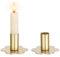 Inweder Candlestick Holders Taper Candle Holders：2 Pcs Gold Candle Sitcks Holder Table Centerpiece Metal Candle Holders for Advent Christmas Small Candlestick Holder Set for Wedding Home Decor