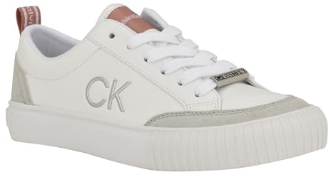 Calvin Klein Baskets Lariss pour Femme, Blanc/Gris/Rose 142, 35 EU