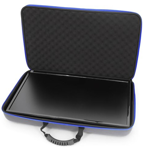 CASEMATIX Portable Monitor Case for 15.6 to 24 Gaming Monitors or Laptops, Hard Shell TV Screen Cover with Padded Foam, Fits Accessories for 15.6 to 17.3 Inch Screens (Gray)