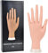 Flexible Mannequin Hand für Nageltraining und Maniküre Praxis Weiche und dauerhafte Praxis Werkzeug Flexible bewegliche weiche Plastikhand für gefälschte Nail Art Starter Training (braun)
