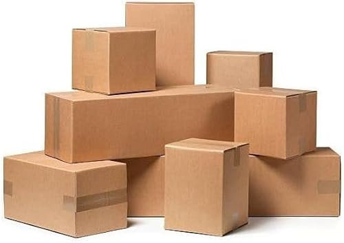 GMS - 20 Cajas de Cartón 35x23x25cm, Canal Simple Ultra Reforzado, Caja para almacenaje, Caja con solapa, Caja Tipo Americana (20 Cajas - 35x23x25cm)