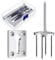 Shimeyao 2 Sets Newel Post Fastener Newel Post Mounting Kit Wood Handrail Installation Hardware Works on Finished Floors, Stairs, Ceramic Tile and Concrete, Rectangular