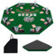 Maxmass 8 Player Foldable Poker Table Top, 1.2M/48 Inches Texas Holdem Poker Pad with Cup Holders, Chip Trays, Carrying Bag, Poker Mat Blackjack Tables Topper Card Table Topper for Casino Game