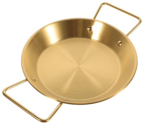 DECHOUS Edelstahl Bratpfanne Flacher Boden 20cm Antihaftbeschichtet Lebensmittelecht Für Camping Und Vielseitiges Kochen