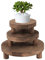 Lansls 3 Stück Holz Pflanzenhocker, Holz Blumenhocker Rund, Mini-Holzhocker, Sockelständer, Dekorativer Kleiner Pflanzenständer Für Den Innenbereich, Zuhause, Terrasse, Dekoration