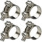 4pcs Pipe Clamps T Bolt Exhaust Hose Clamps 17-174mm Sealing Welding Clip Repair Tool Pipe Fasteners(48-51mm)
