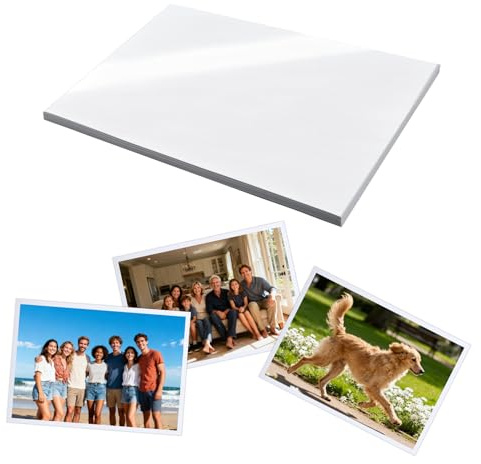 50 hojas de papel fotografico a4, 180 g/m², de secado rápido, resistente al agua, papel fotográfico A4 de alto blanco, ideal para impresoras de inyección de tinta