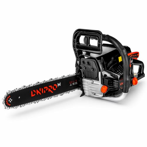 Motosierra Gasolina Dnipro-M DSG-45HE, 45 cc, Espada de 40 cm | Motor de 45 cc y 2000W (2,4 HP) │ Sistema Easy Start con bomba de cebado │ Depósito de combustible de 550 ml y freno