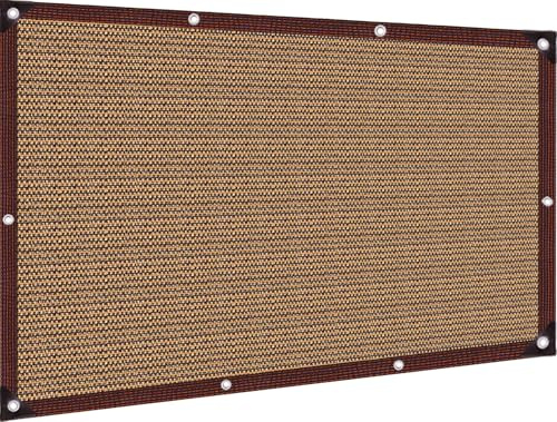Shade Netting 80% Sunblock Shade Cloth -Coffee brown Bulk UV Resistant Fabric Mesh Tarp for Garden,Pergola,Patio Plants,Greenhouse,Chicken Coop,Outdoor